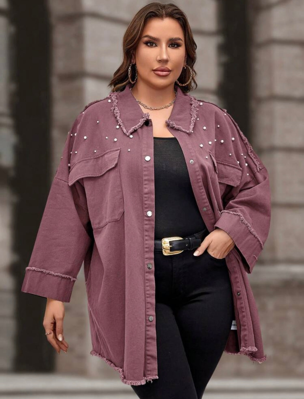 Cashmeer Pearls Denim Jacket