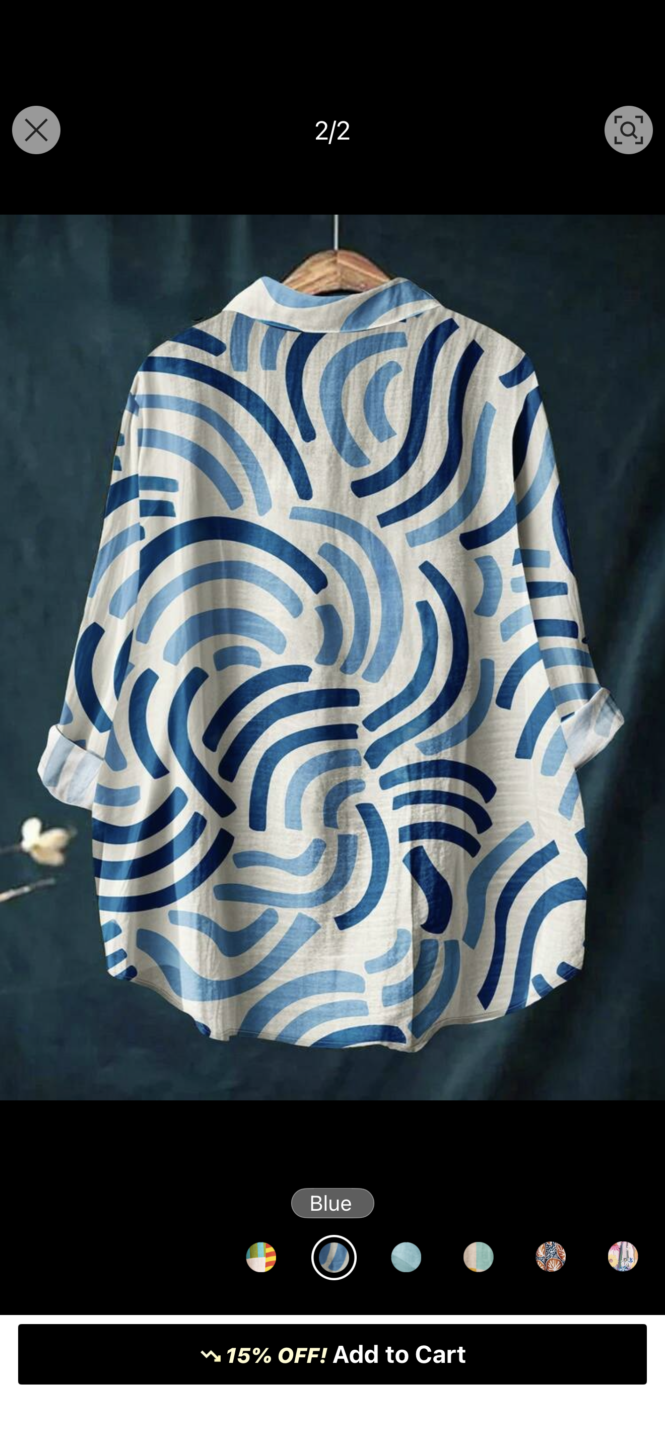 Blue seashell blouse