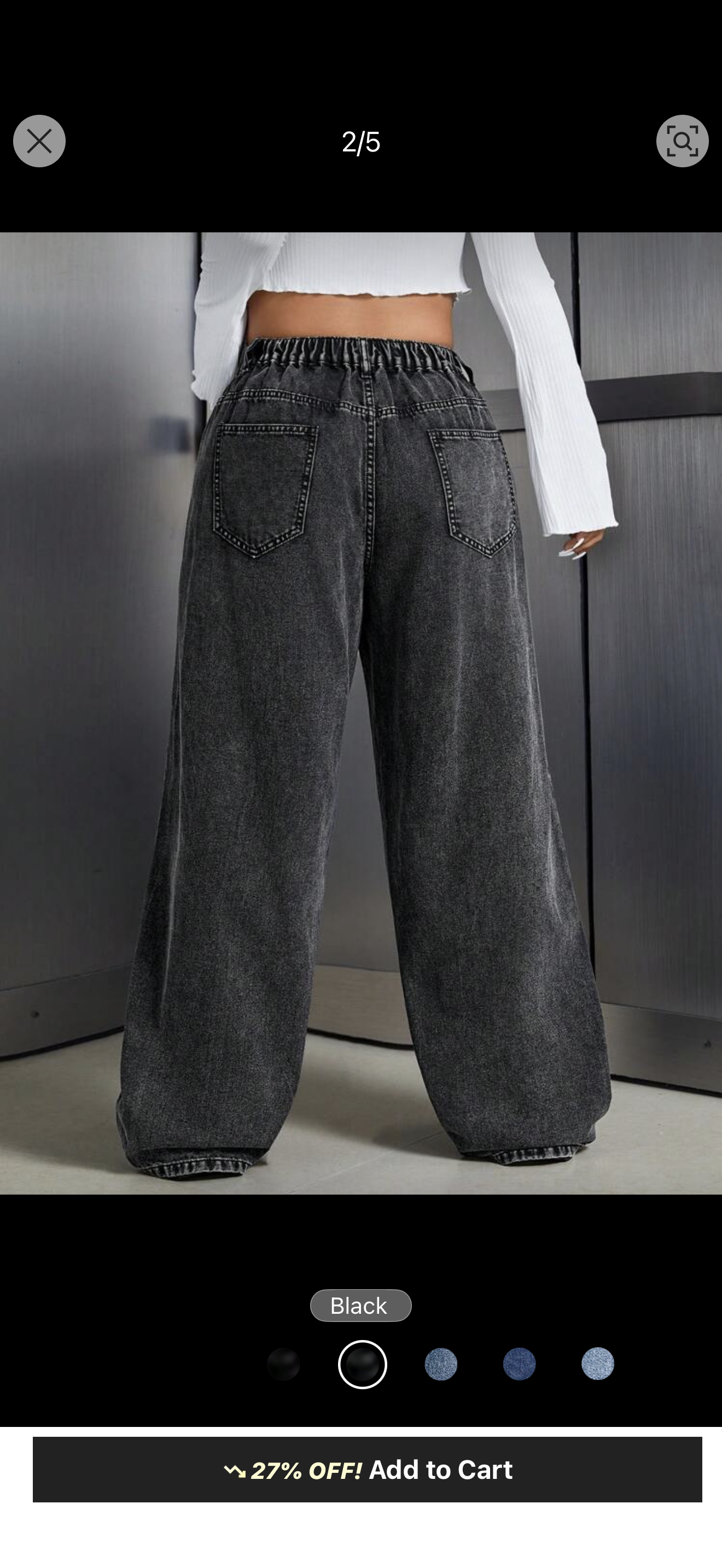 Loose high waist Denim Pants