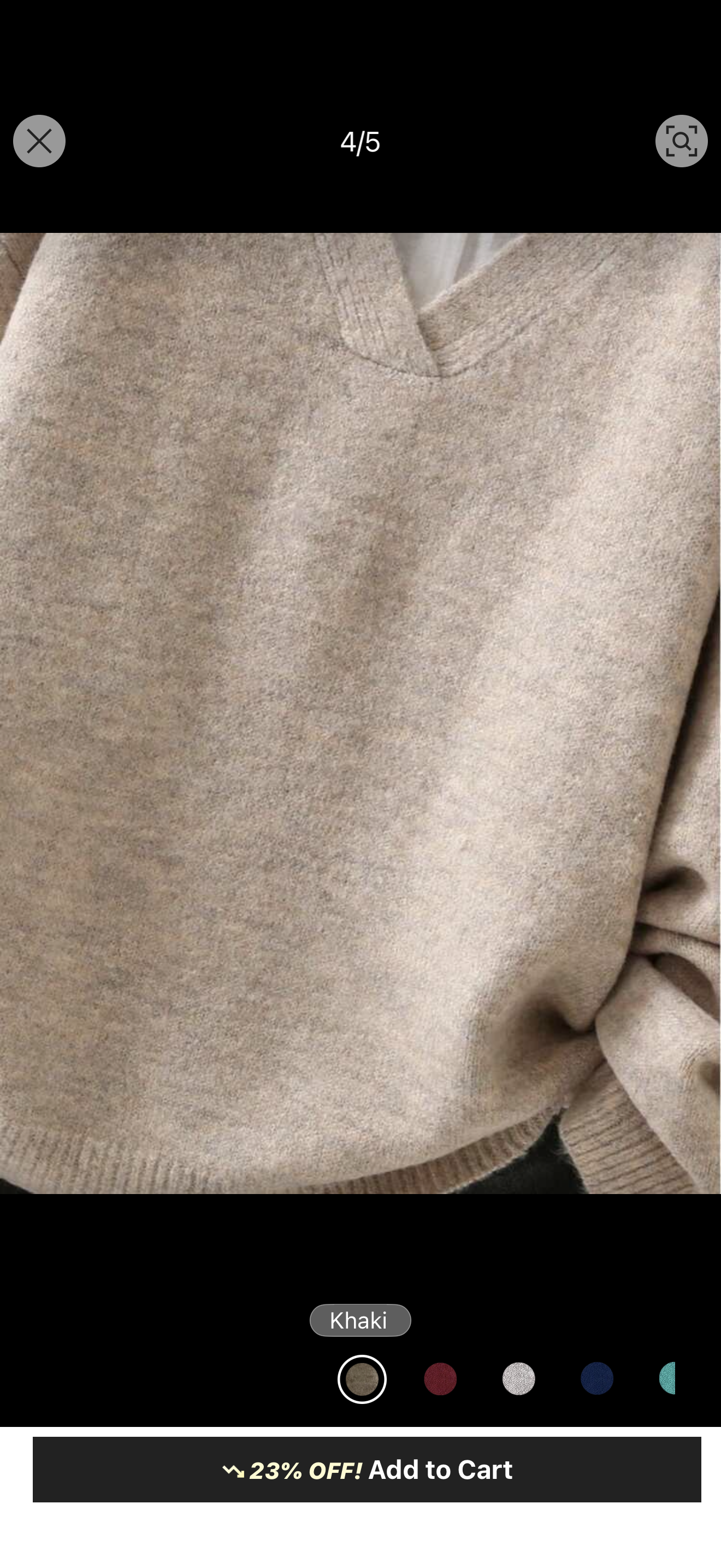 Solid wool V neck Pullover