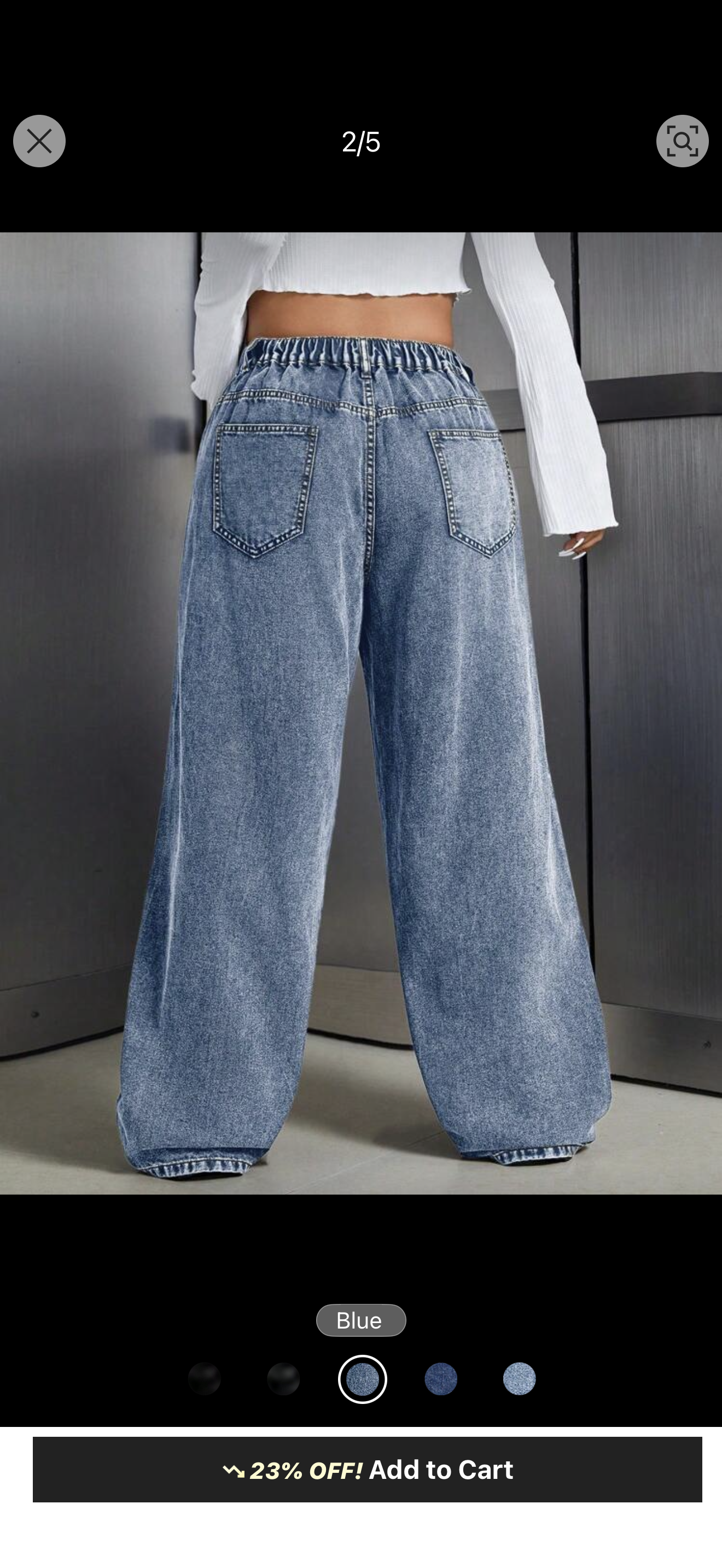 Loose high waist Denim Pants