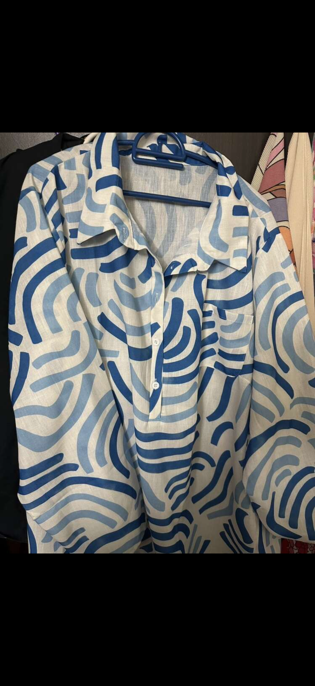 Blue seashell blouse