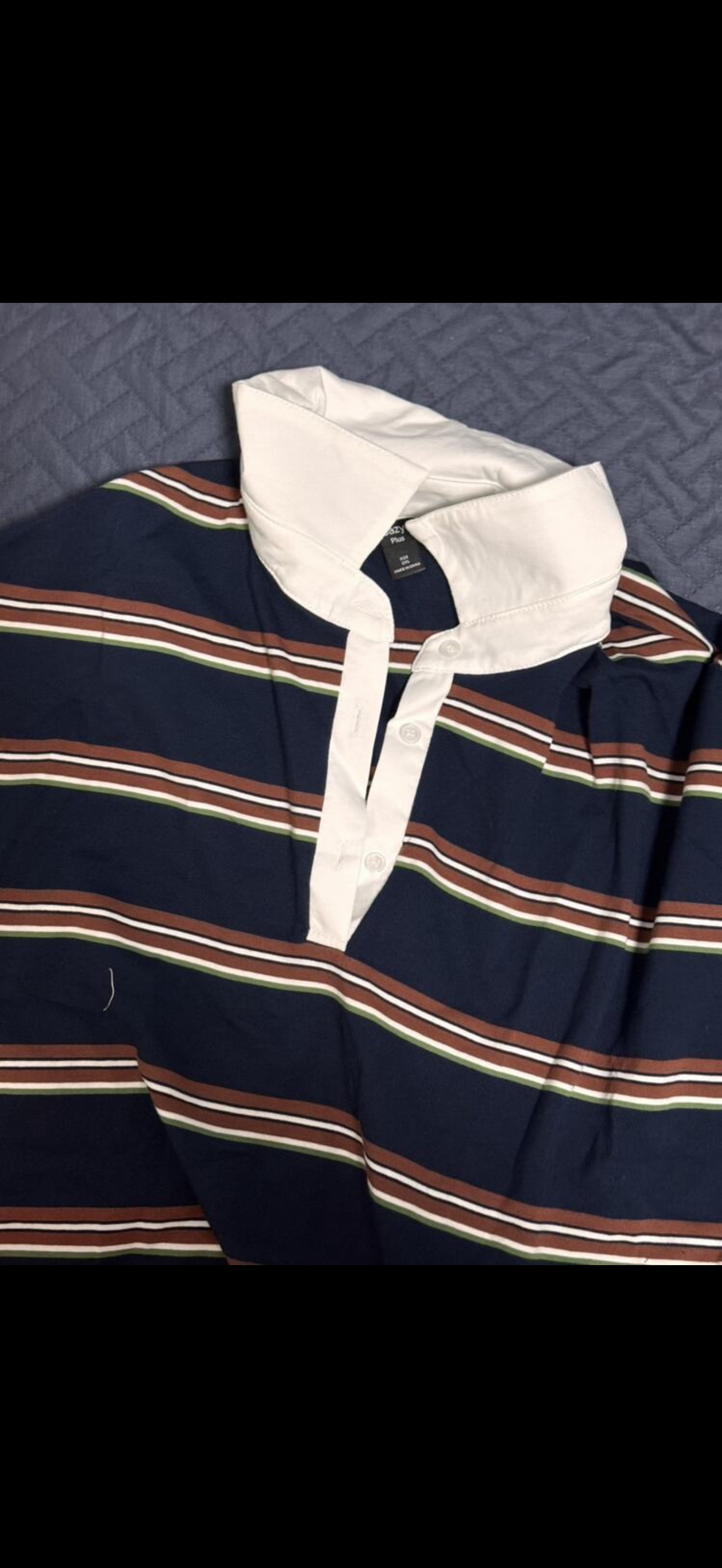 Stripped longsleeve polo shirt
