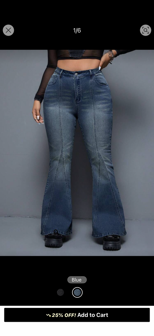 Flare Denim stretchy pants