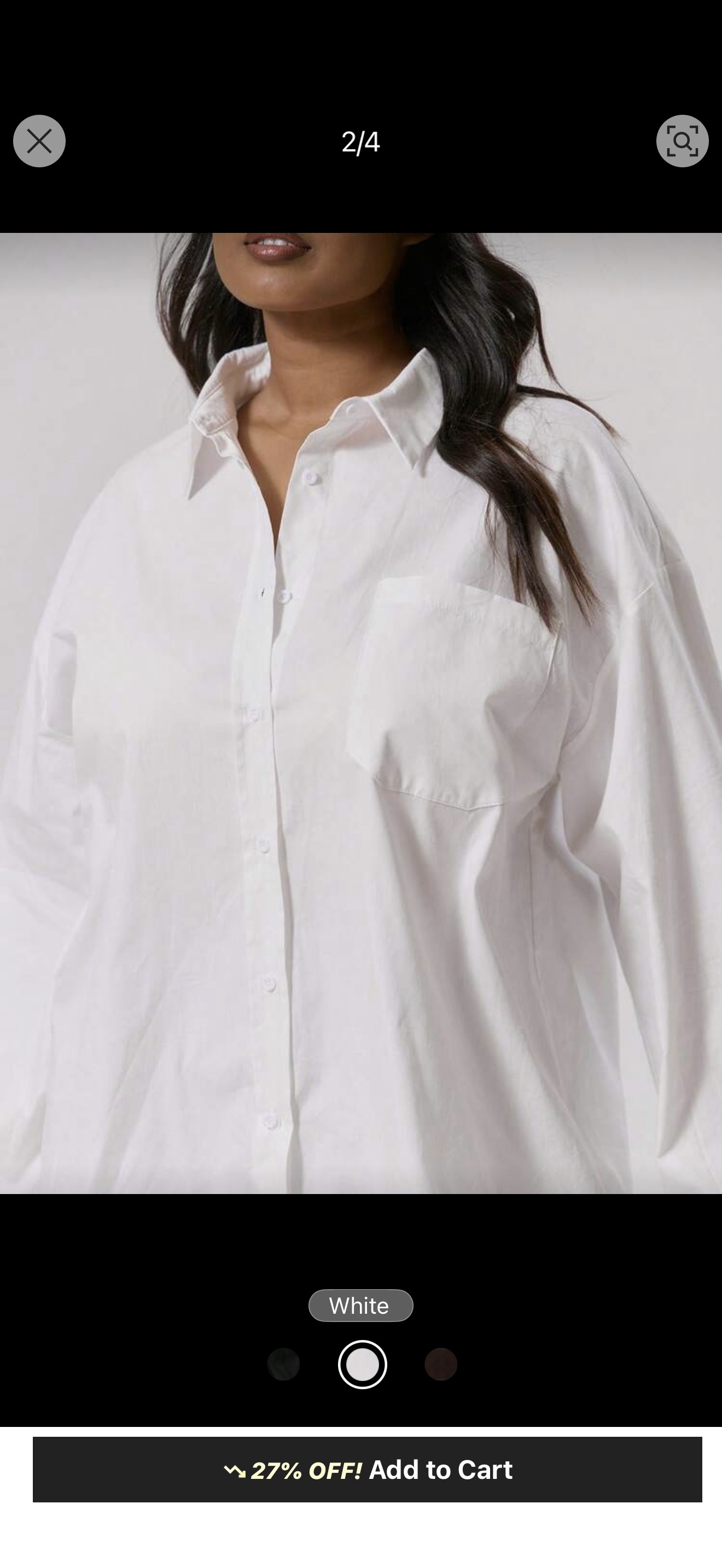 Solid 100% cotton Basic Chemise