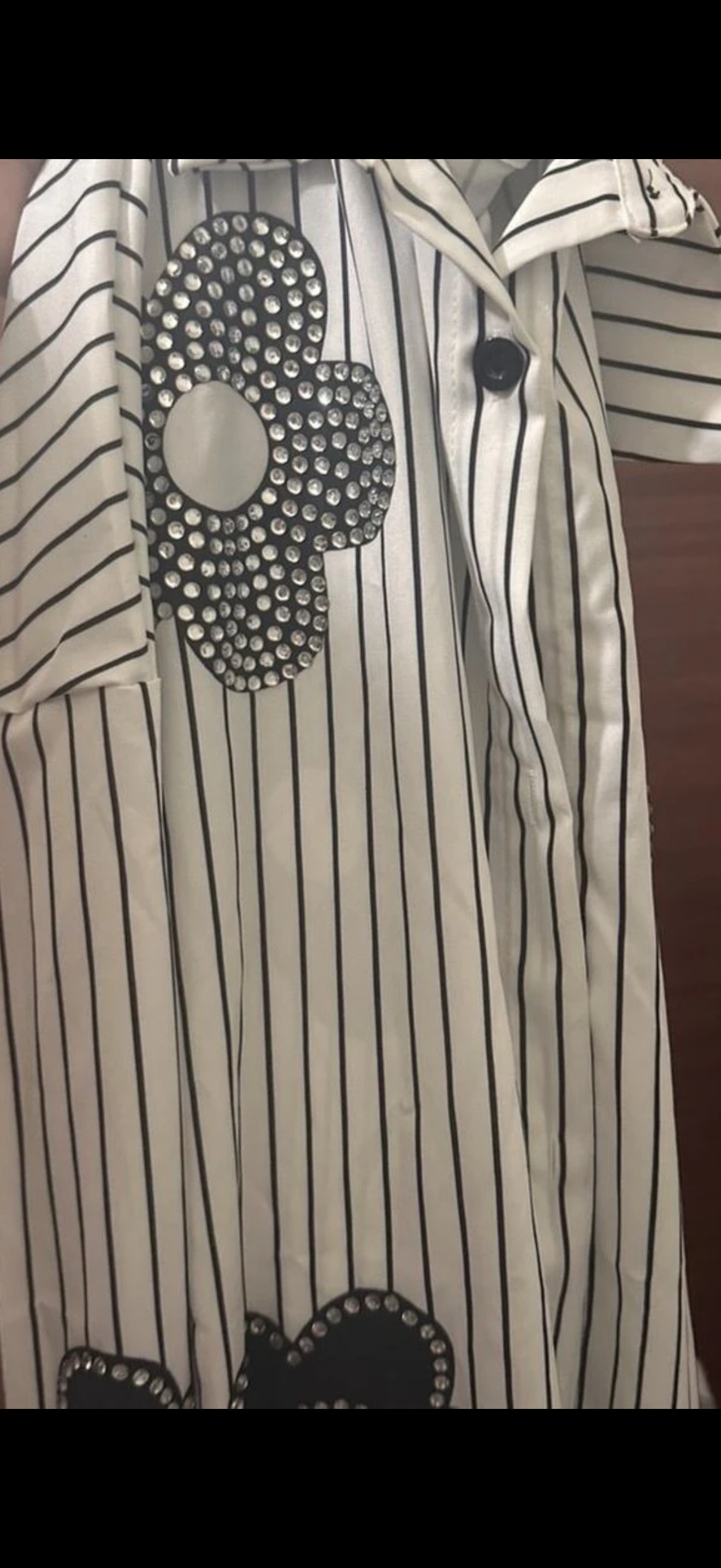 Struss Flower stripped chemise