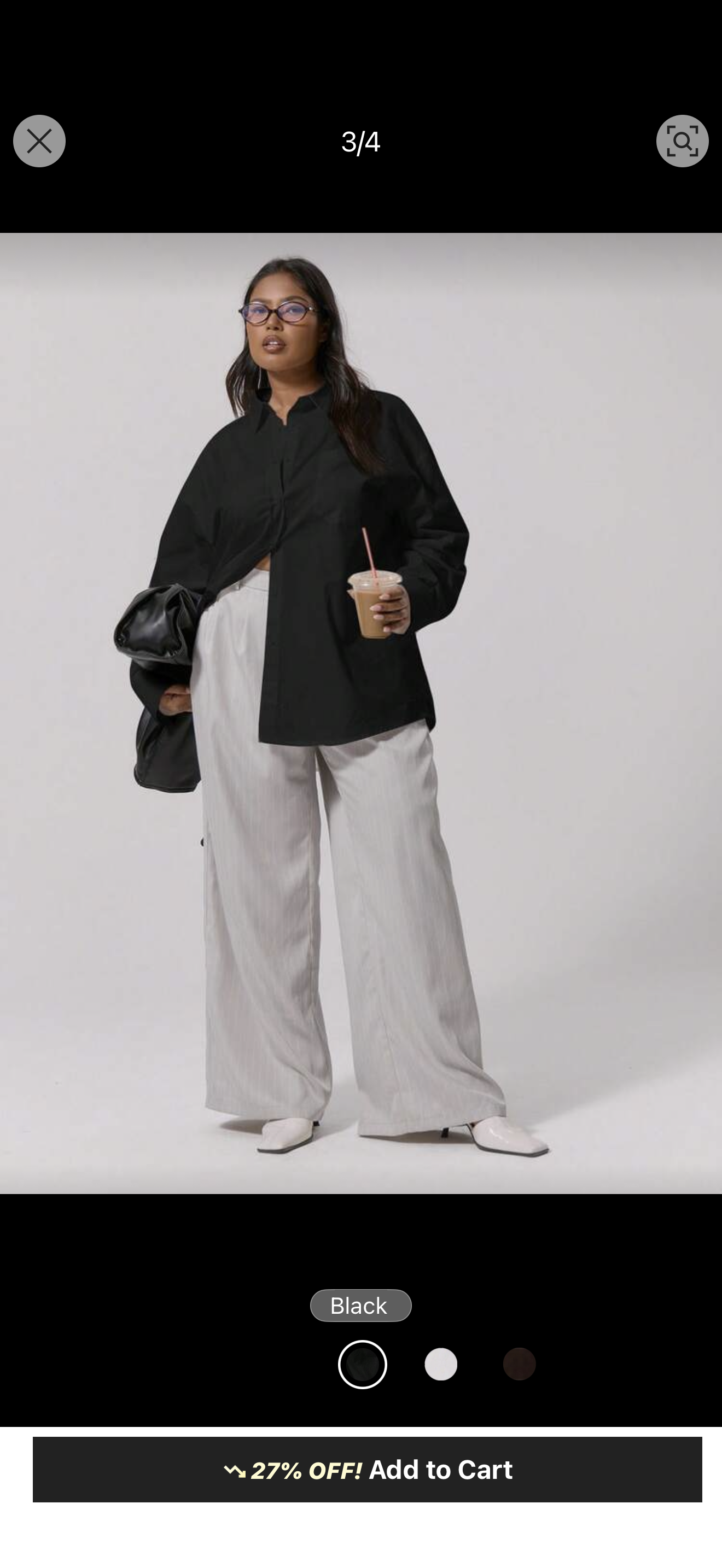 Solid 100% cotton Basic Chemise