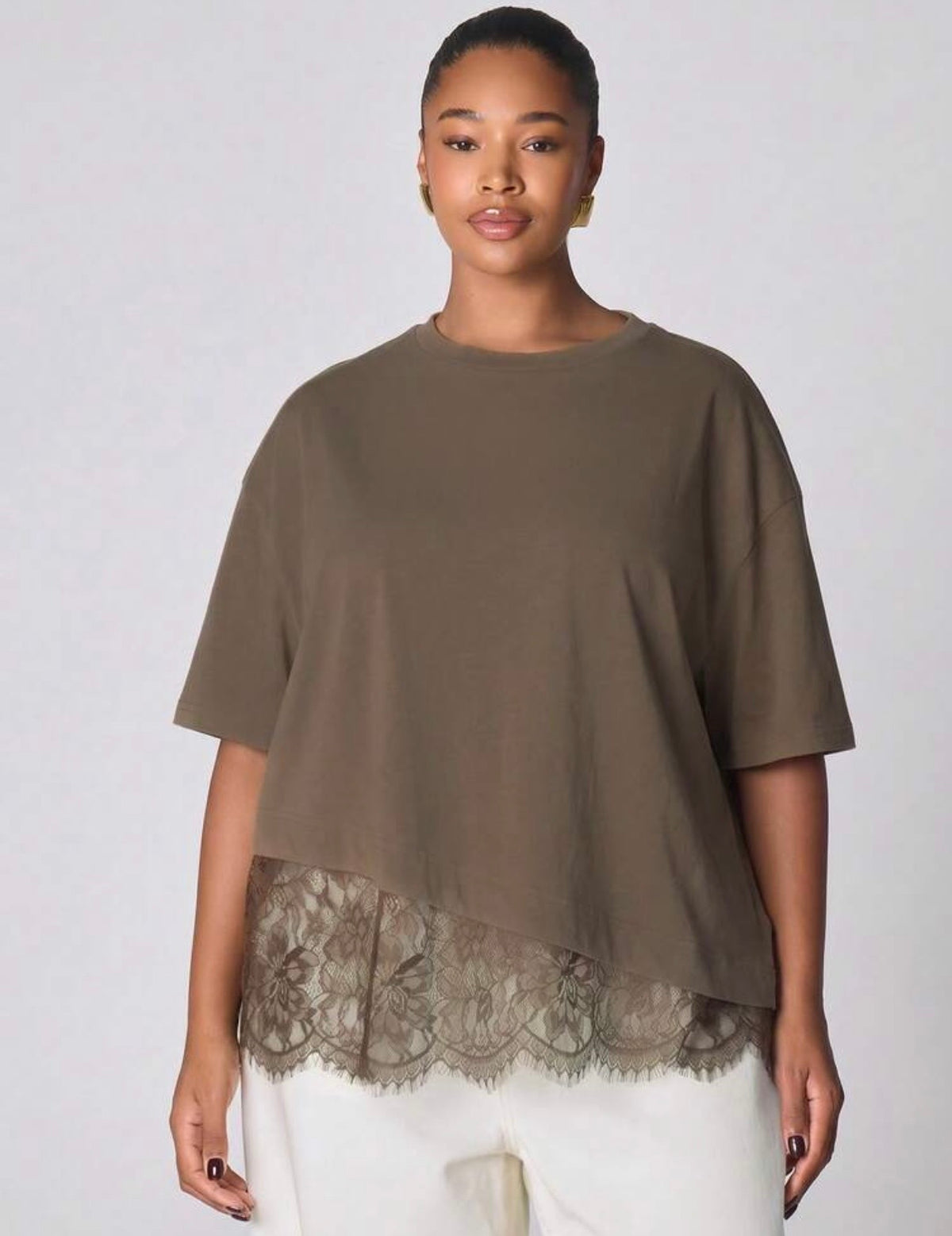 Lace Plus Size Trendy Top