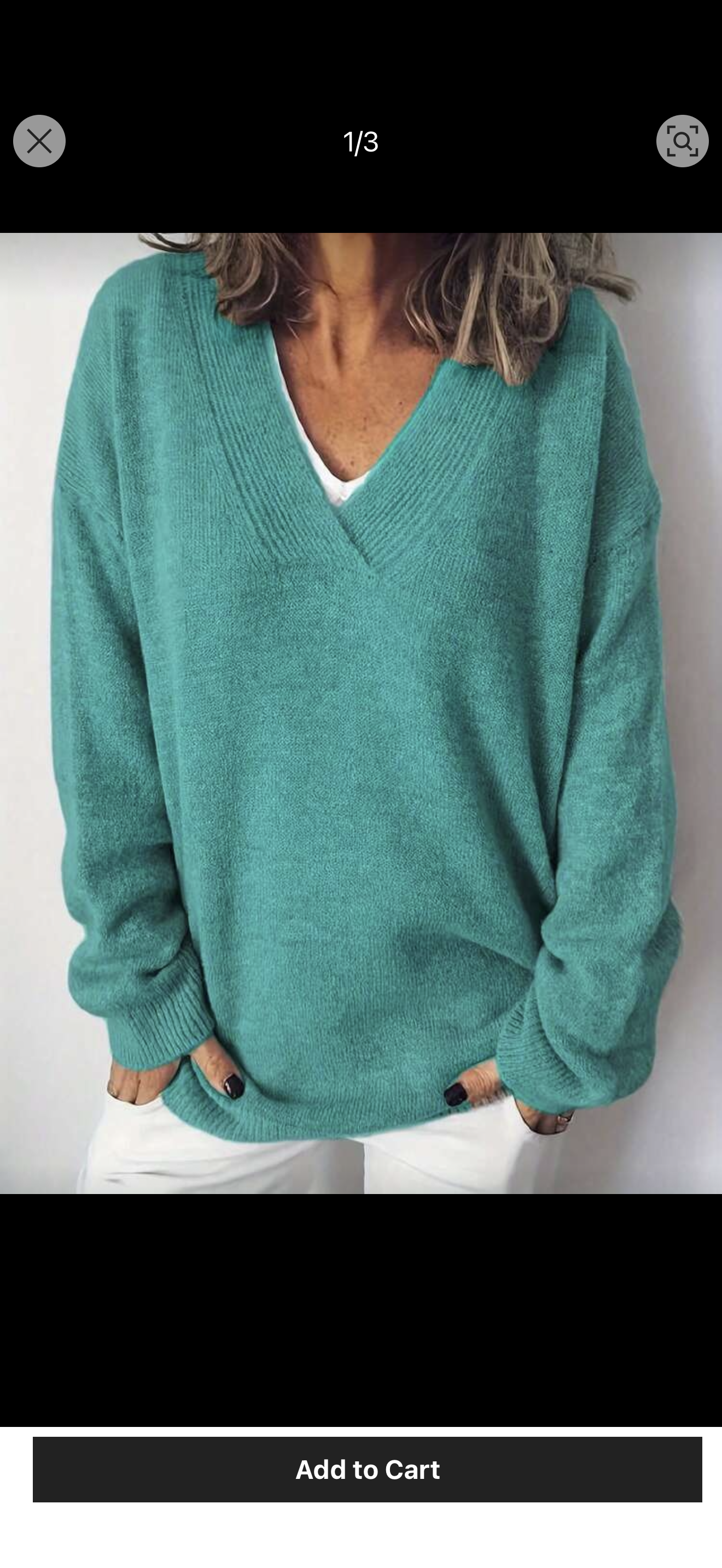 Solid wool V neck Pullover