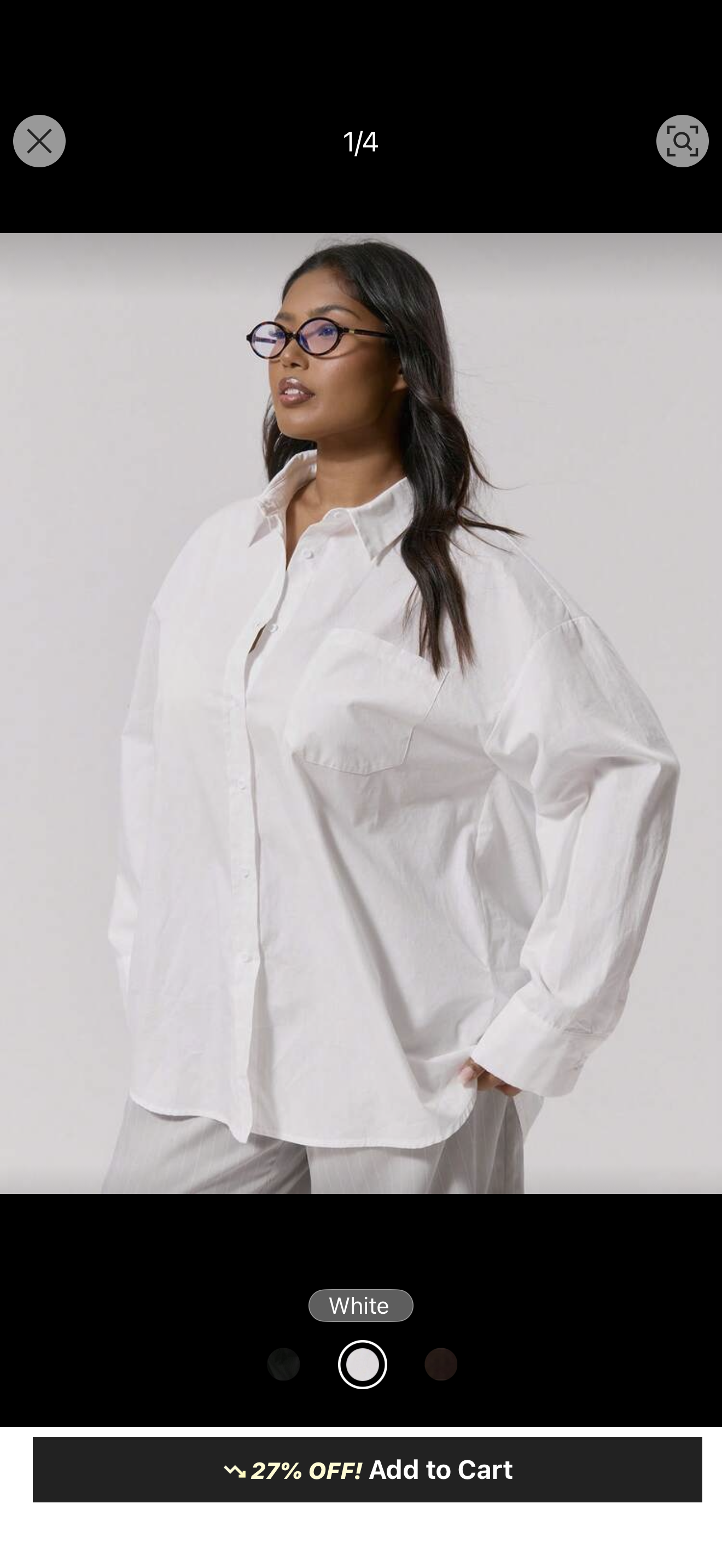 Solid 100% cotton Basic Chemise