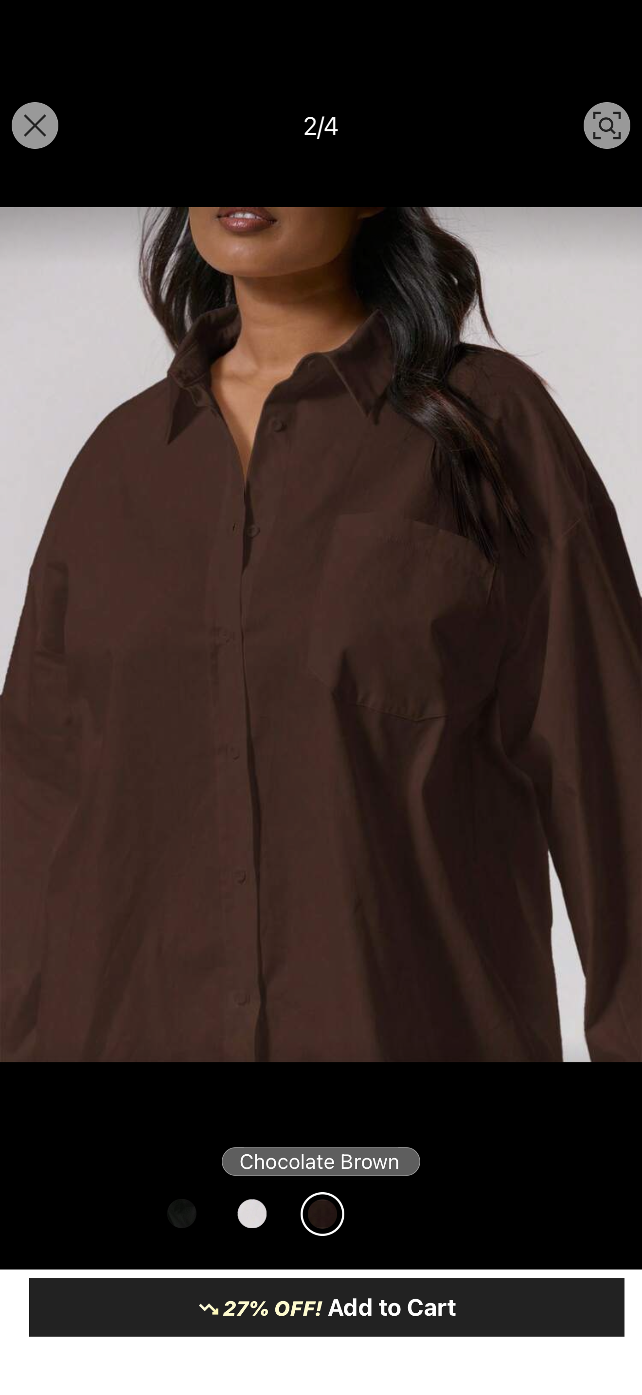 Solid 100% cotton Basic Chemise