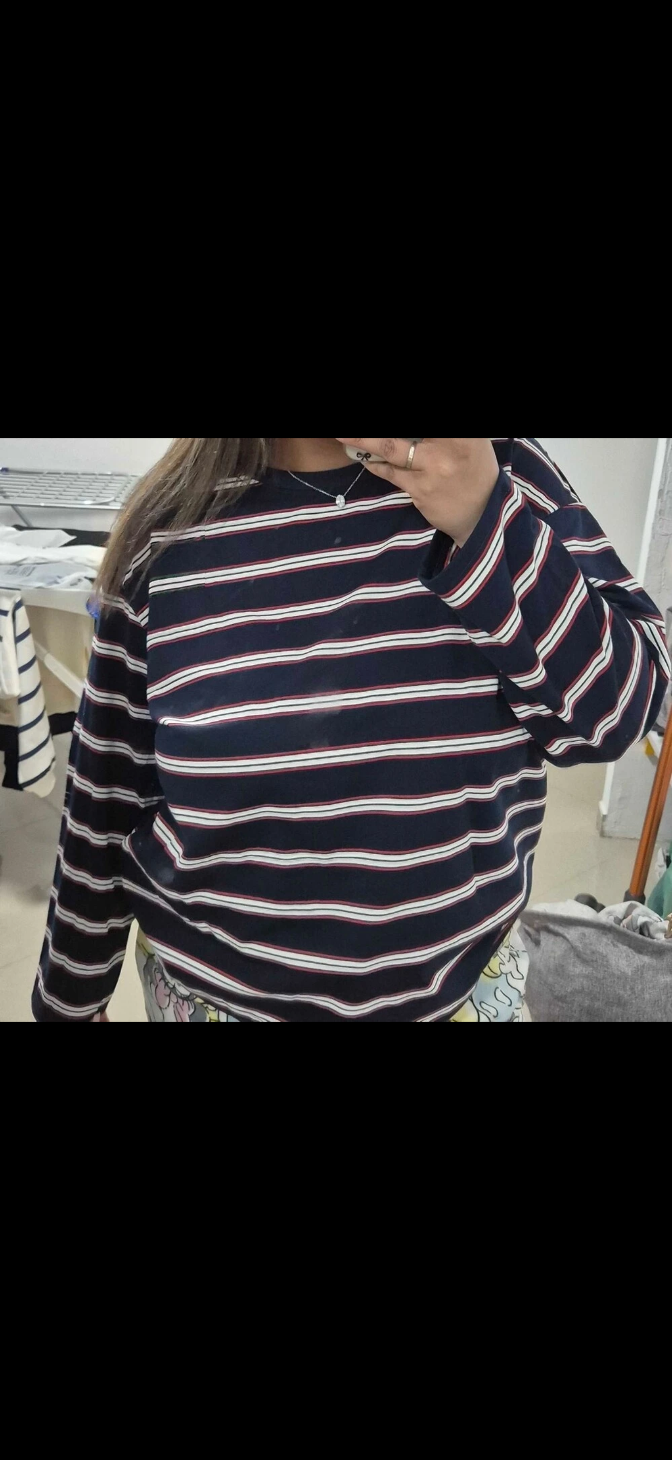 Stripped longsleeve polo shirt