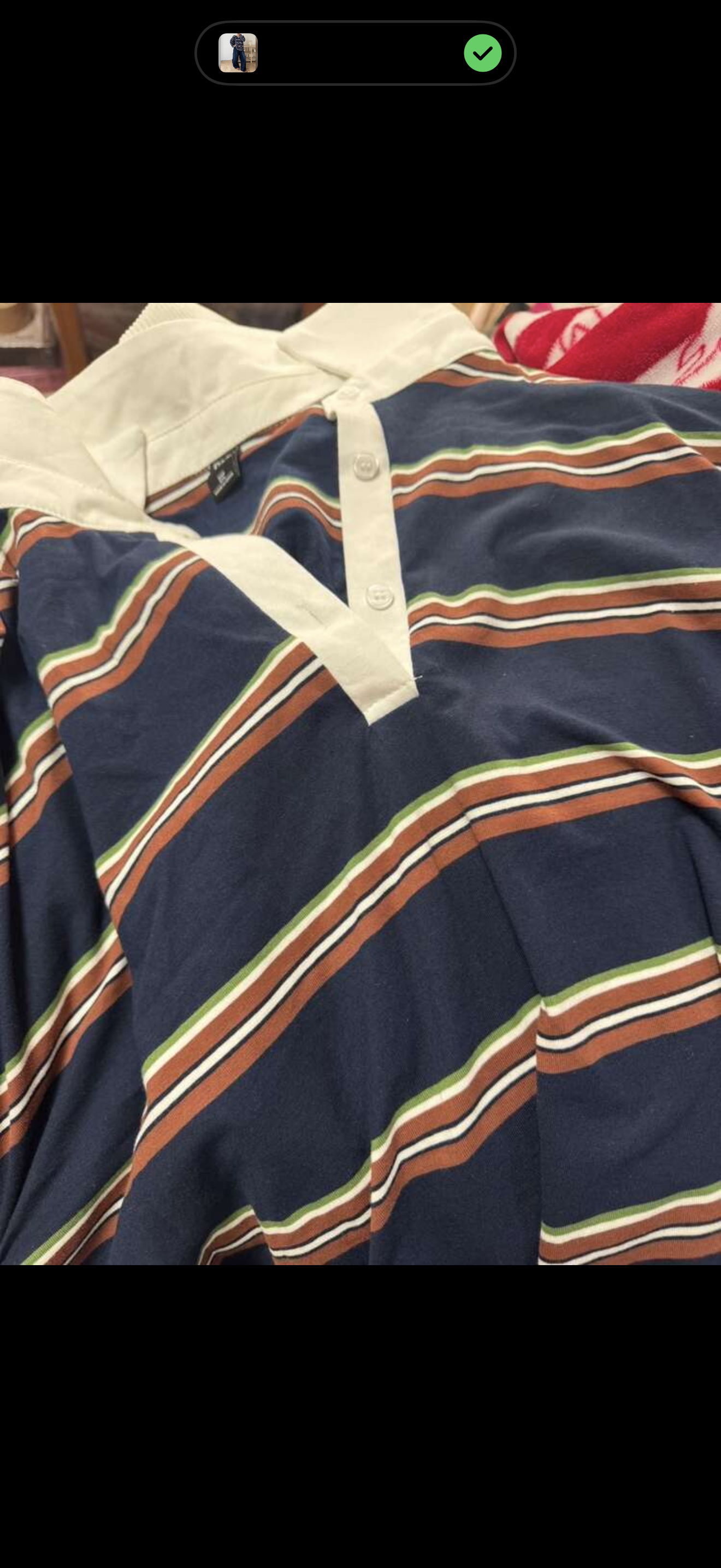 Stripped longsleeve polo shirt
