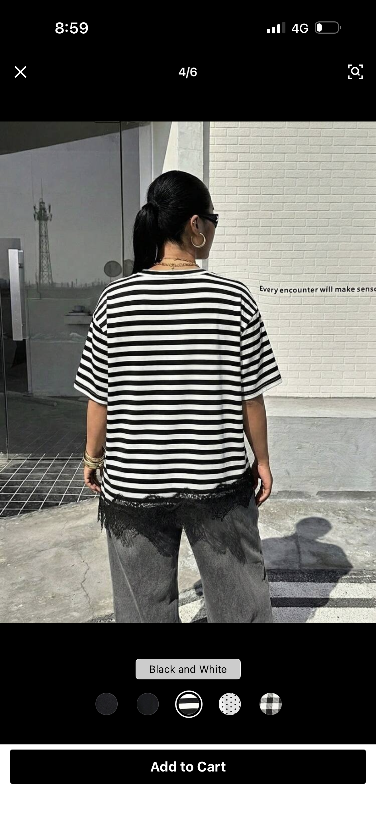 Lace asymmetrical tshirt