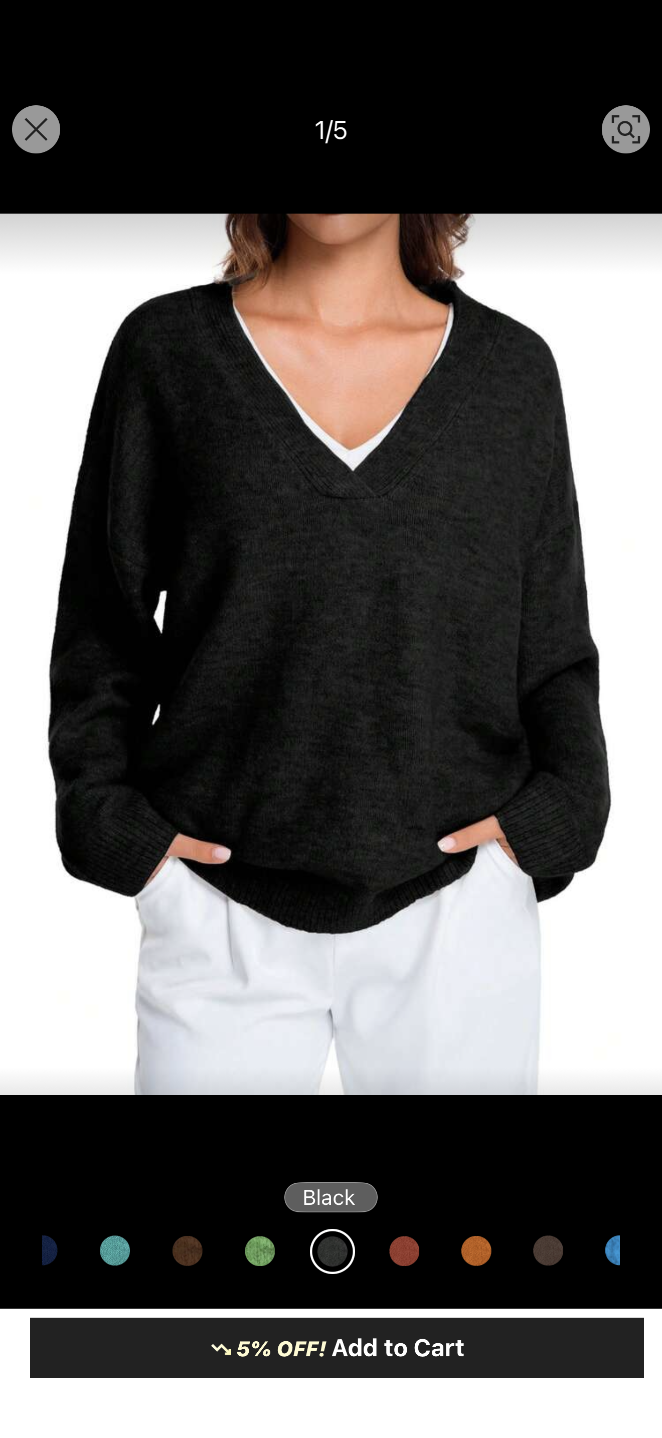 Solid wool V neck Pullover