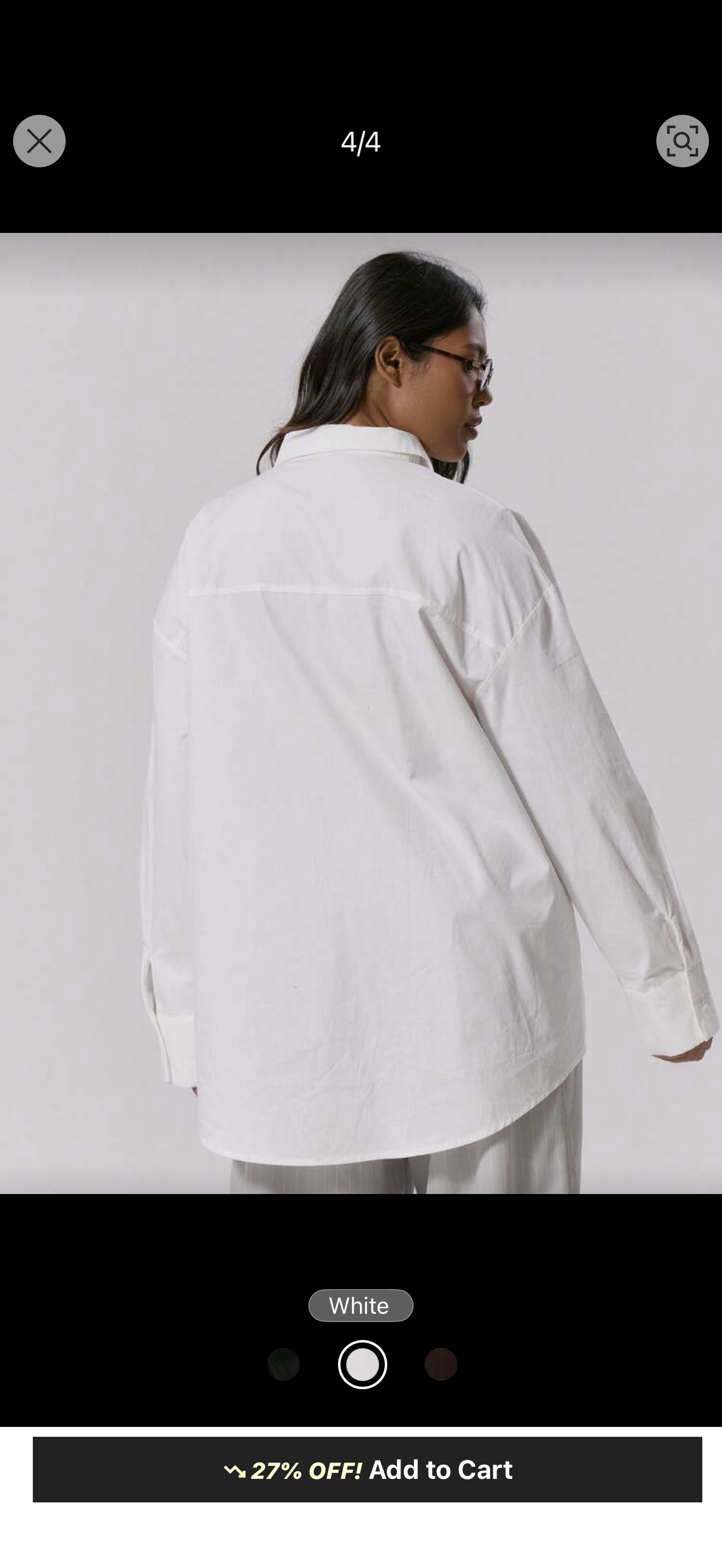 Solid 100% cotton Basic Chemise