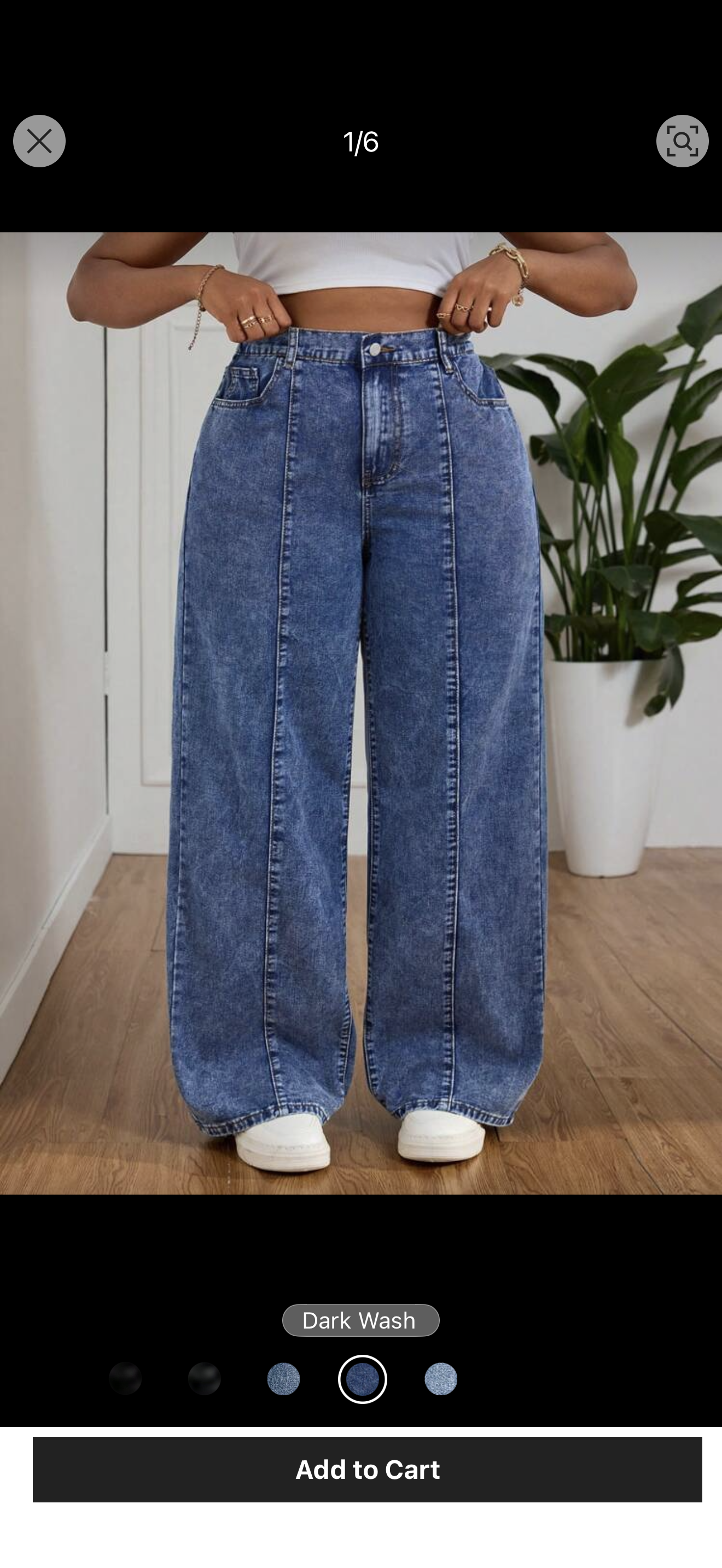 Loose high waist Denim Pants