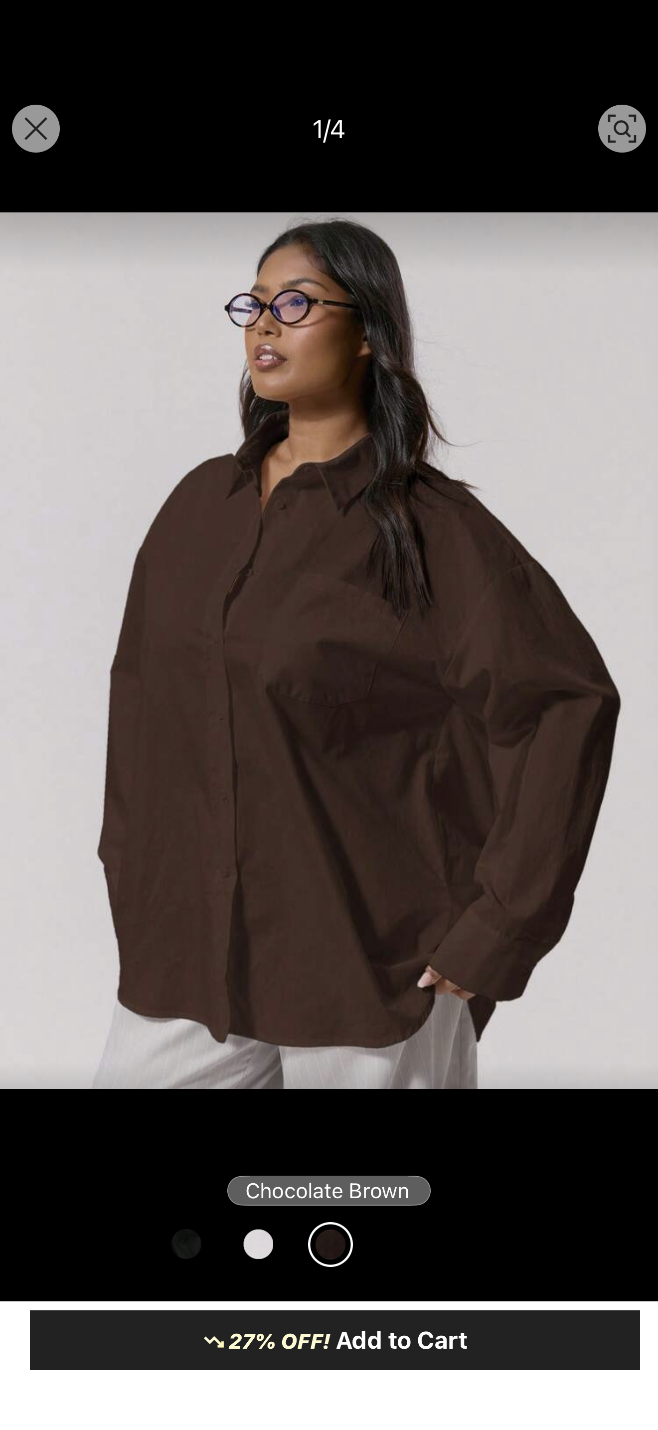 Solid 100% cotton Basic Chemise