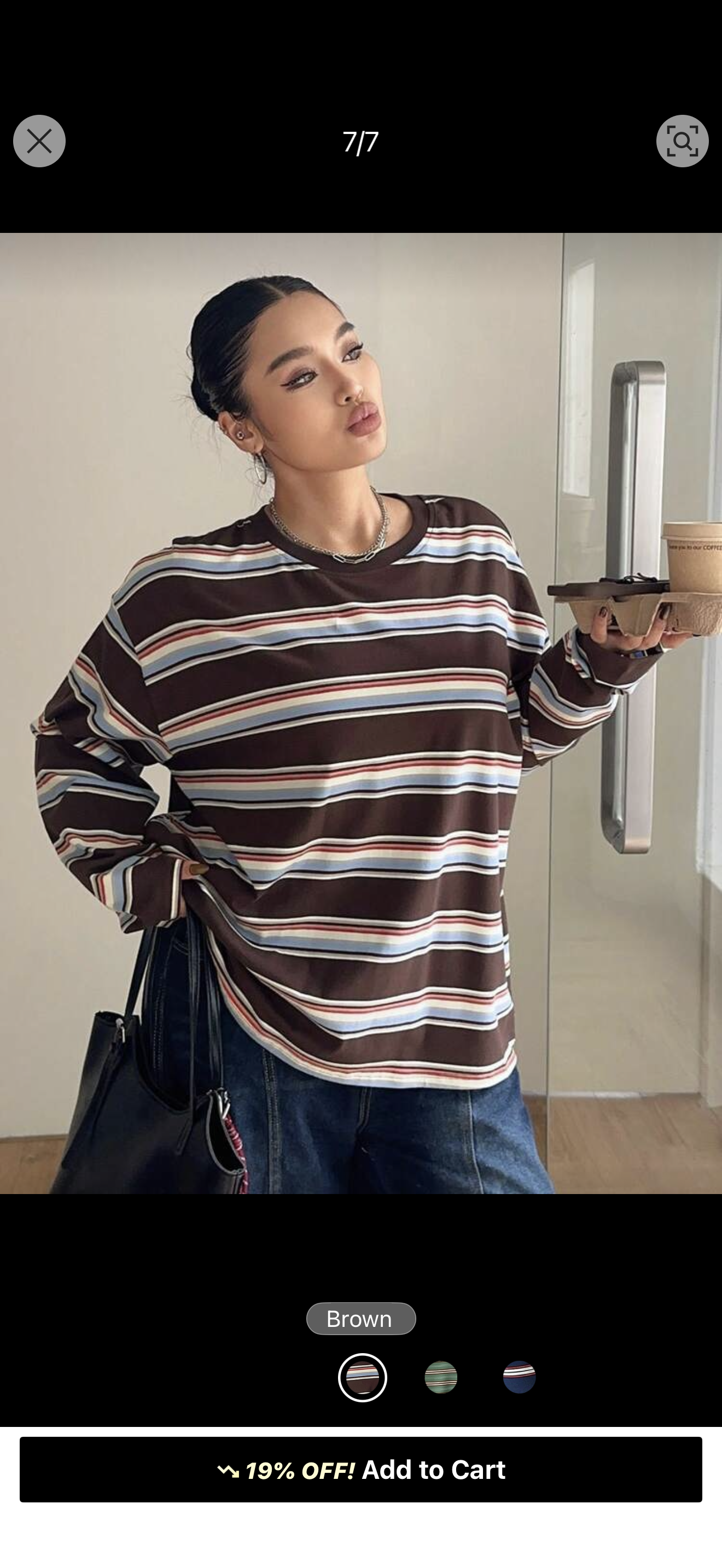 Stripped longsleeve polo shirt