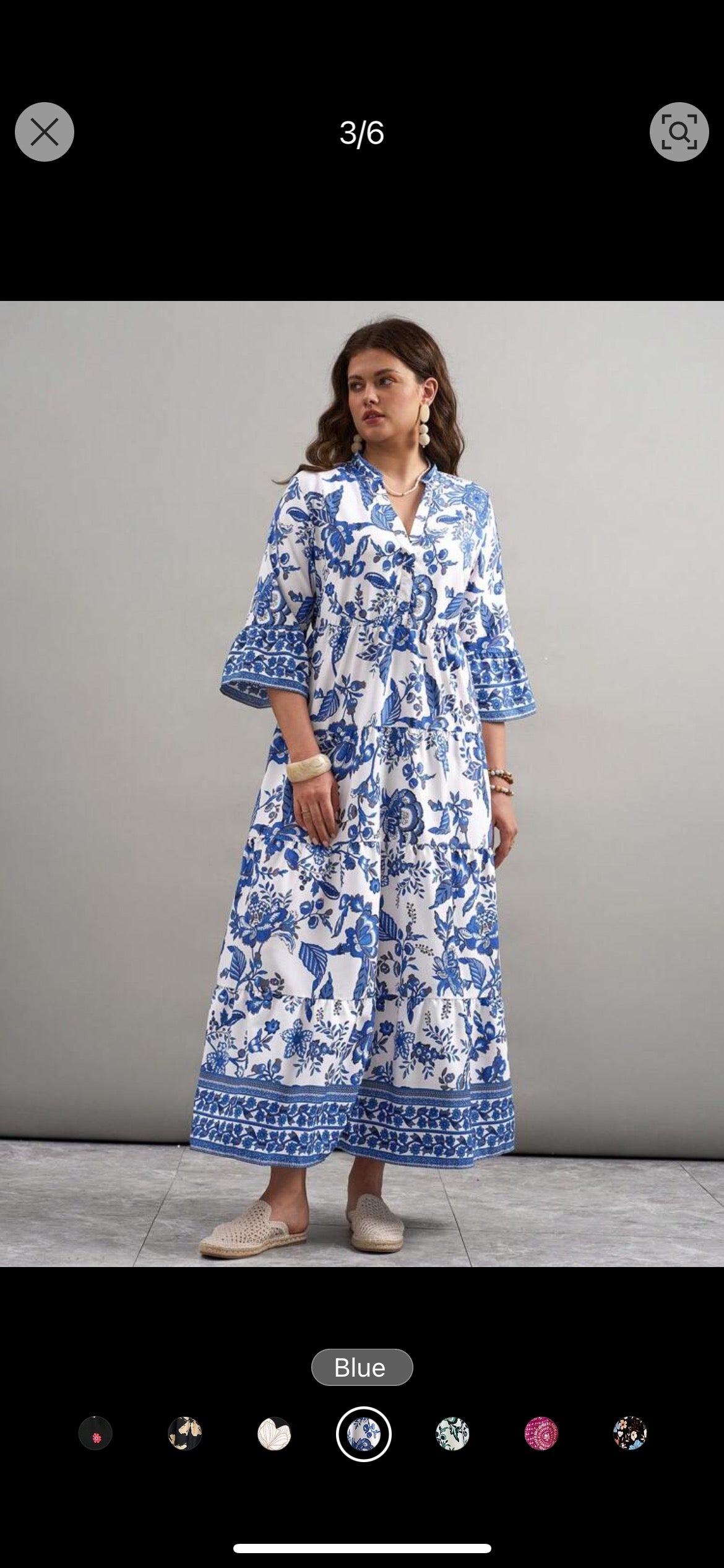 Maxi Blue & White Dress