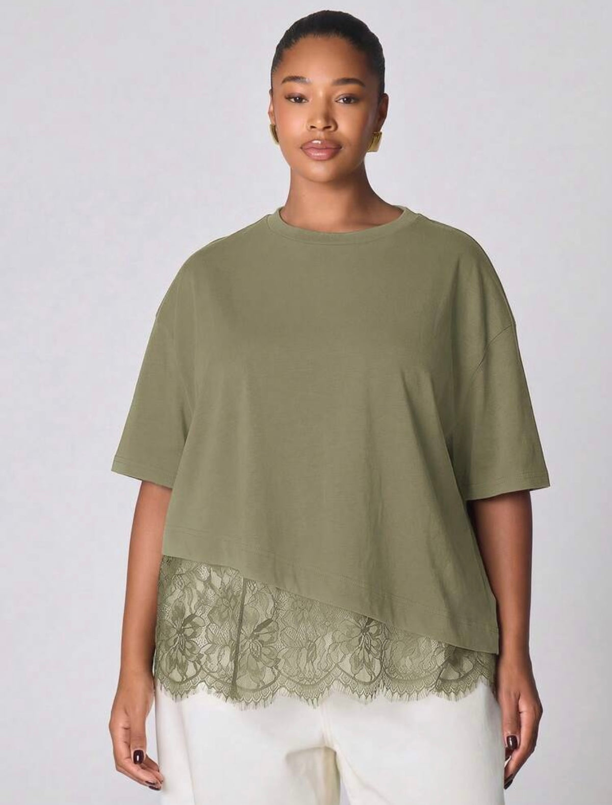 Lace Plus Size Trendy Top