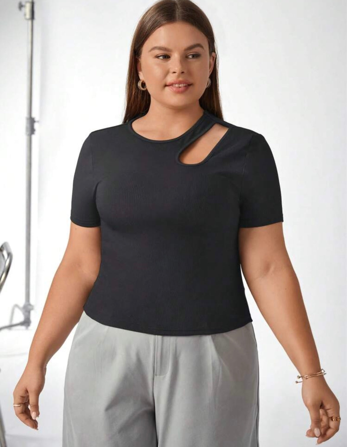 Open neck top