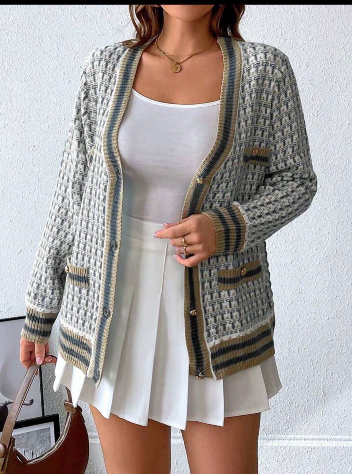 Clure Plus-Size V-Neck Cardigan